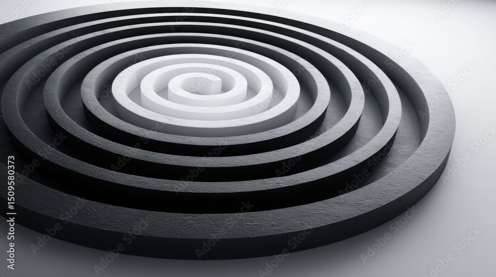 Poster a spiraling object showcasing a unique shape and form, representing the beauty of natural patterns a