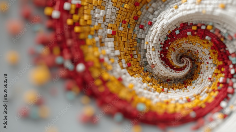 Poster fascinating spiral shaped object highlighting fibonacci spiral design in an elegant and intricate ar