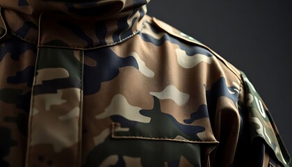 close up of a camo jacket