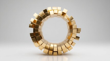 A stunning gold capturing the essence of the golden ratio in a unique conceptual portfolio icon design