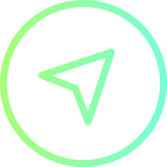 Navigation Icon Representing Location and Direction for User Interface Design