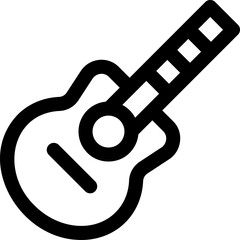 Stylish Acoustic Guitar Icon for Music and Entertainment Designs