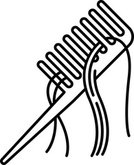 Hairbrush with Bristles and Handle for Hair Grooming and Styling