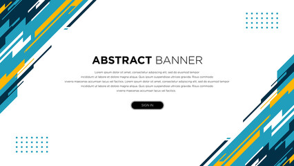 FLAT DESIGN ABSTRACT BLUE ORANGE FOR BUSINESS