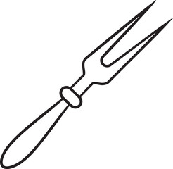 Fototapeta premium simple black fork .