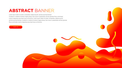 Modern simple abstract background red yellow gradient wave style for business