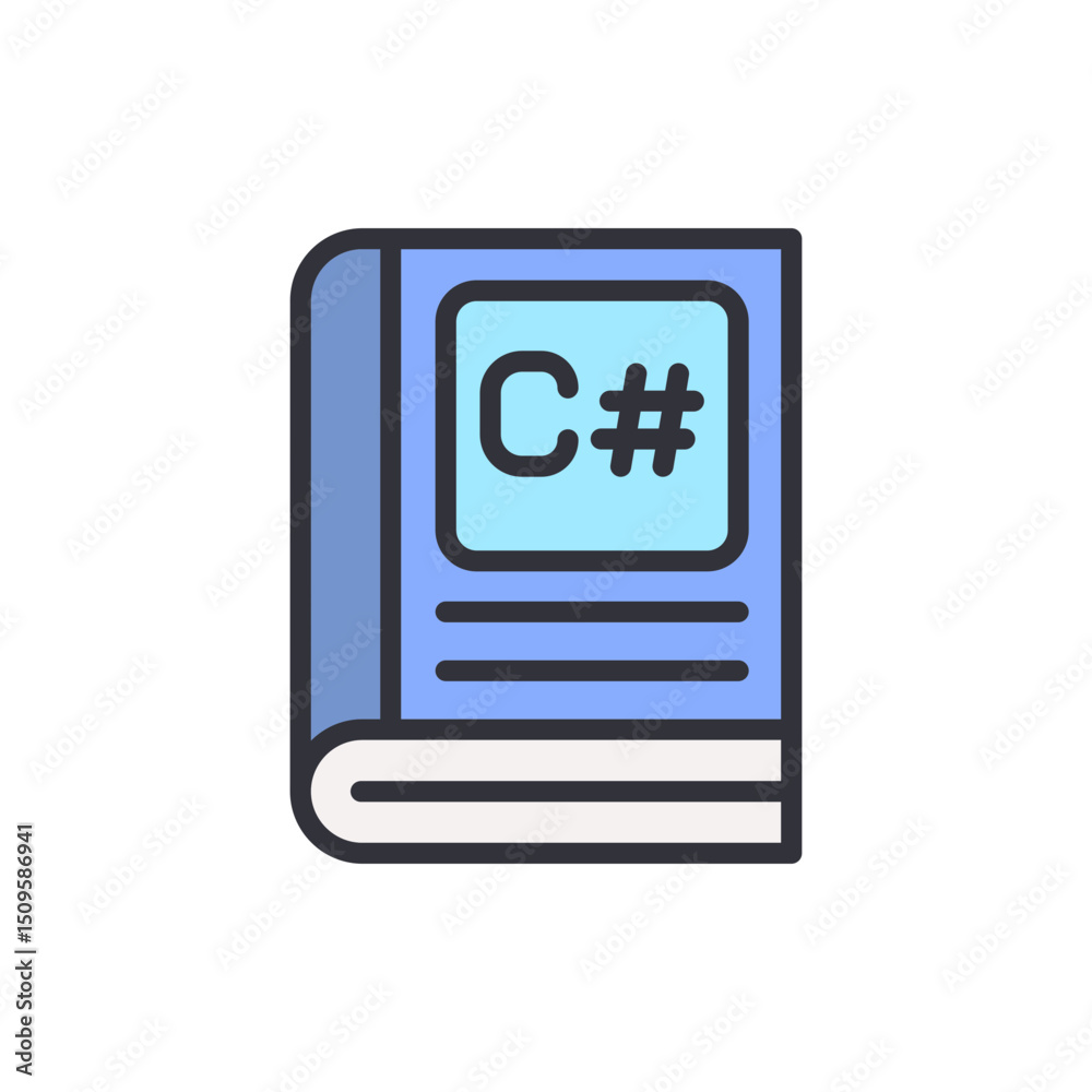 Poster illustrated book on c sharp programming language for developers
