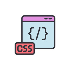 Styling Websites With CSS Code And Browser Window Icon Design