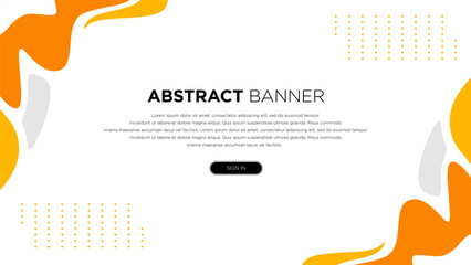 WAVE FLAT YELLOW ORANGE ABSTRACT BANNER DESIGN FOR BUSINESS