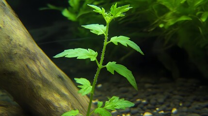 Aquatic Plant Closeup Photography Green Leaf Nature
