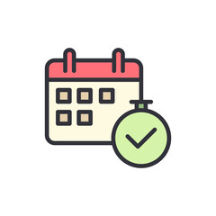 Appointment Scheduled Confirmed Vector Icon Symbol For Management Project