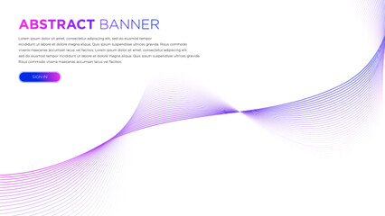 Purple wave modern abstract banner for your business