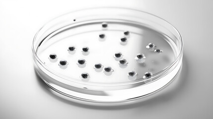 Petri Dish with Colonies of Microorganisms