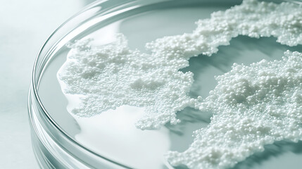 Microbial Colonies Growing in a Petri Dish