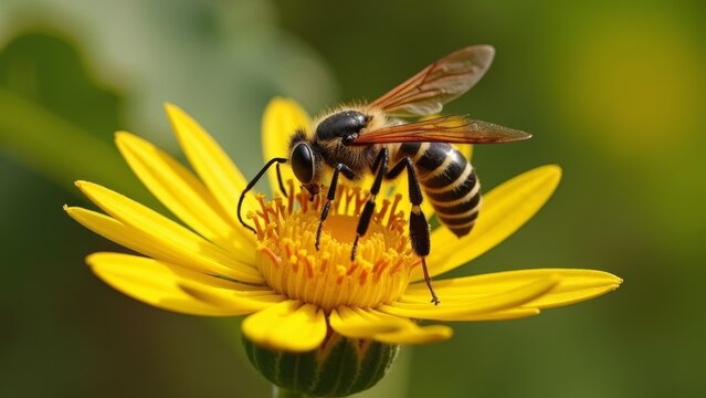 Close up of bees on flowers