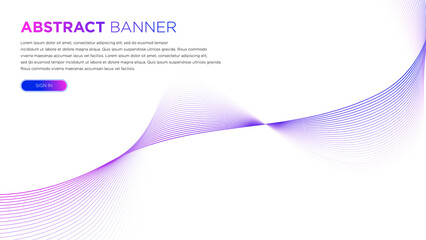 Purple wave modern abstract banner for your business