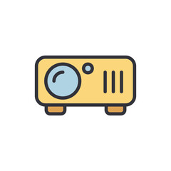 Modern Style Of Portable Projector For Home Or Office Presentations