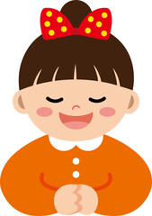 기도하는 여자 어린이