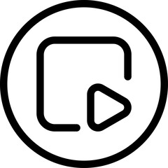 Refresh symbol rotates within a circle, indicating reload or replay on a white backdrop, simple and clean.