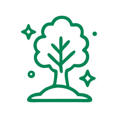 tree, green, outline, stars, nature, silhouette, design, symbol, ecology, environment, mothernature, botany, organic, conservation, sustainable, growth, branches, leaves, foliage, ecofriendly, embelli