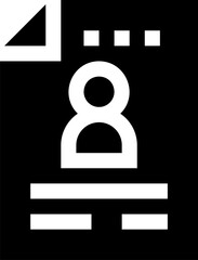 Silhouette of person standing behind a desk in office environment, representing work or job, in simple and clean style.