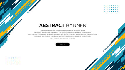 FLAT DESIGN ABSTRACT BLUE ORANGE FOR BUSINESS