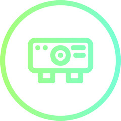 Projector displaying presentation on screen in modern office during business meeting, showcasing technology and collaboration in a professional setting.