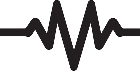 A heart with a pulse black icon