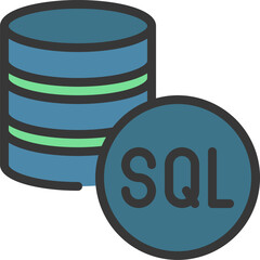 sql server illustration on a white background        