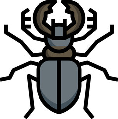 stag beetle illustration on a white background        