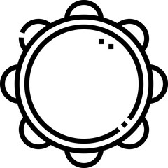 tambourine illustration on a white background        