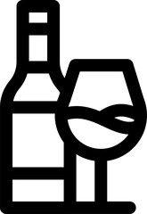 wine bottle illustration on a white background       