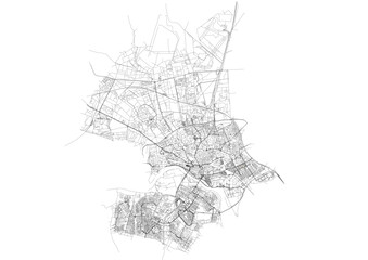 Vector Map of Arnhem Highways – Detailed Road Network for Urban Planning, Infrastructure Design, and GIS Mapping Applications
