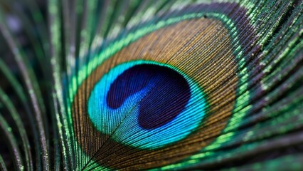 Naklejka premium Peacock Feather Color Texture