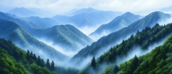 Misty mountain range (1)