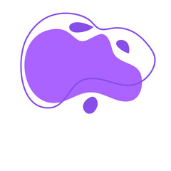 Liquid organic blob curve background abstract shape frame. Doodle abstract liquid blob, wavy different form.