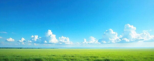 Obraz premium Vast Ukrainian sky, a brilliant, cloudless blue stretching to the horizon Perfect for projects needing a serene, peaceful, and expansive backdrop Evokes freedom and hope , elevation, bright, bright