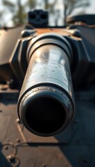 close up of a metal object on a tank