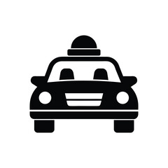 a clean minimalist vector police taxi car.eps