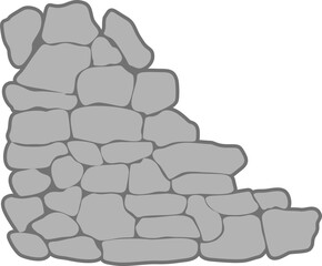 Stone Wall Corner Border