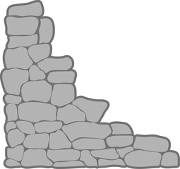 Stone Wall Corner Border