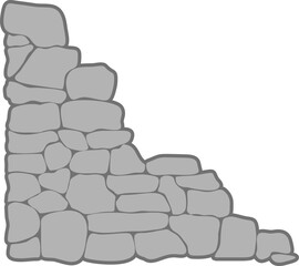 Stone Wall Corner Border