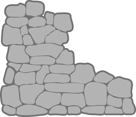 Stone Wall Corner Border