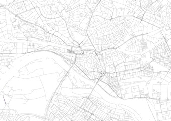 Zoomed-In Vector Map of Arnhem – Detailed Highway Layout for Close-Up Urban Planning, Traffic Analysis, and Infrastructure Development