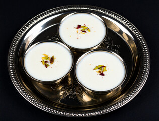matka kulfi isolated on a black background