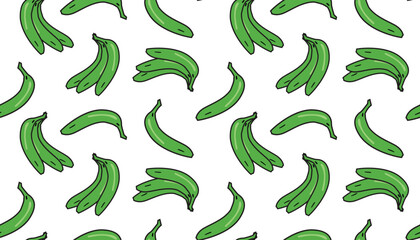 vector seamless pattern of green banana