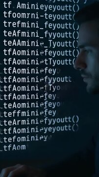 AI API key security concept for developer coding and freelancer technology in secure software integration and artificial intelligence projects