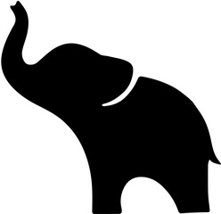 silhouette black and white of elephant