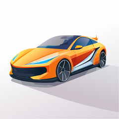 Naklejka premium Futuristic Sports Car Vector Illustration Sleek Design, Aerodynamic Shape