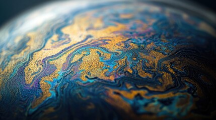 Intricate, swirling patterns on a sphere surface.